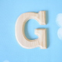 원목(150x150x14mm) 알파벳 이니셜(initial) 영문 대문자 G